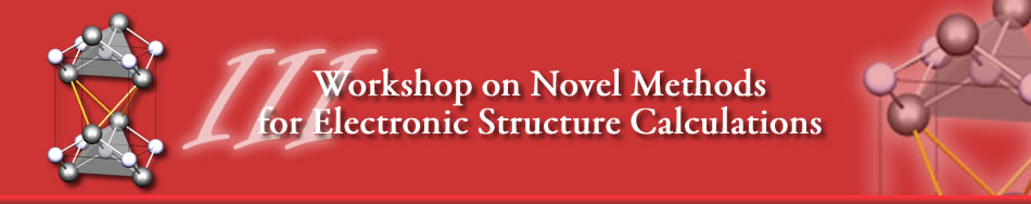 IV Workshop on Novel Methods for Electronic Structure Calculations